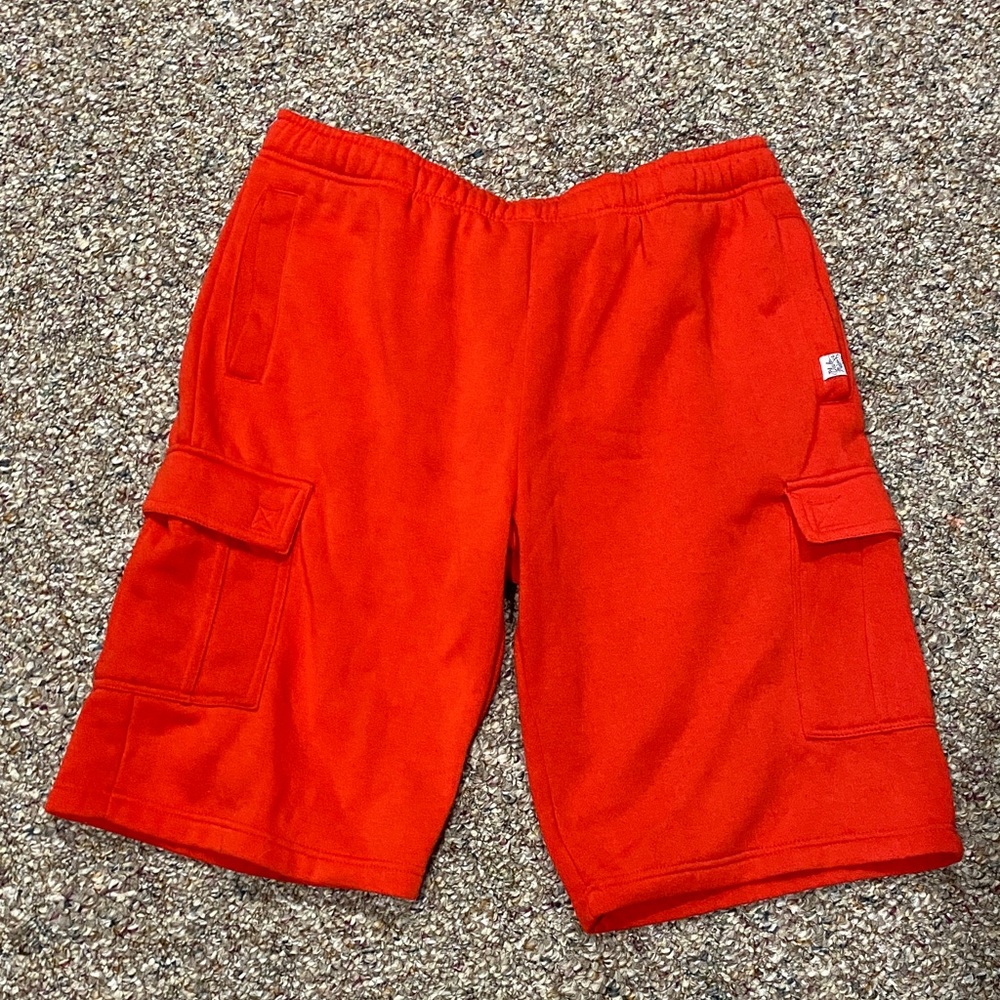 Bleecker and Mercer Bright Red Fleece Cargo Shorts